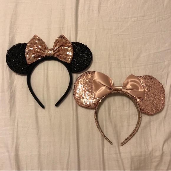 Accessories - NWOT Set of 2 rose gold Minnie Mouse ears